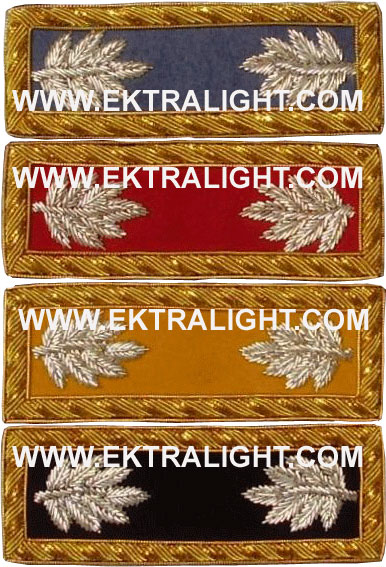 LT. COLONEL. EMBROIDERY SHOULDER BOARDS WITH SILVER OAK LEAF