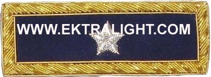BRIG GENERAL. EMBROIDERY SHOULDER BOARDS WITH 1 SILVER STAR